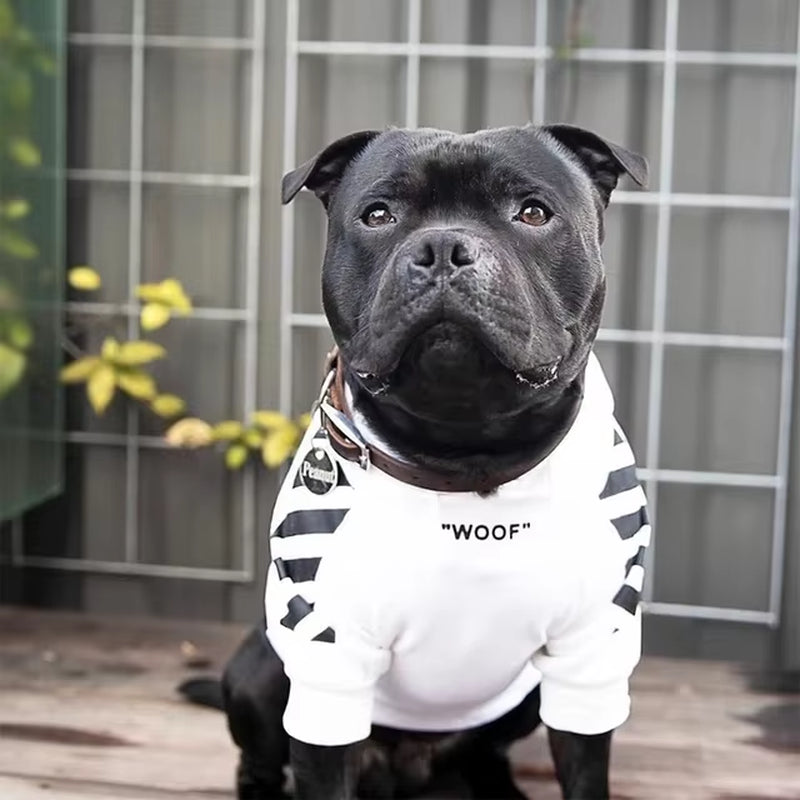 Pet Dog Clothes for French Bulldog Adidog Stripe Pattern Dog Hoodie Pet Dog Clothes Dog Jacket for French Bulldog Puppy