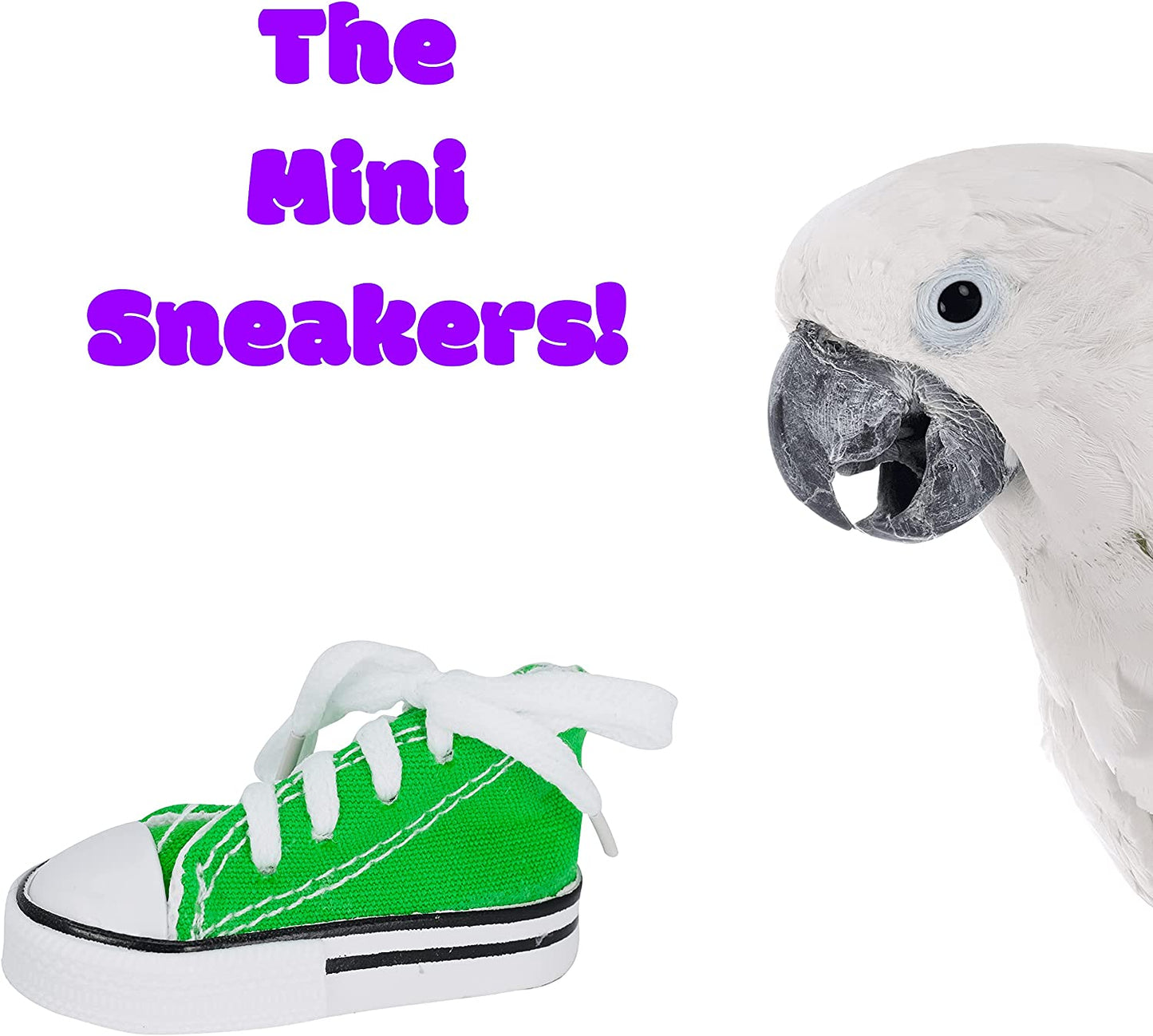 6 Mini Sneakers Colorful Cotton Shredding Parrot Parrotlet Budgie Finch Cockatoo