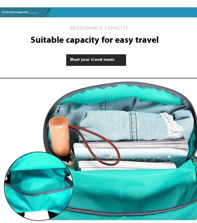 Ultralight Folding Bag Men Women Waterproof High-Volume Portable Backpack Lightweight Travel Bags Outdoor Sports Daypack