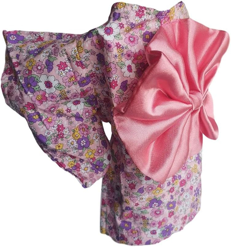 Dog Costume Halloween Cat Clothing Cosplay Japan Kimono Pet Clothes for Doggy Kitty Rabbits Pig Fun, Purple, Small