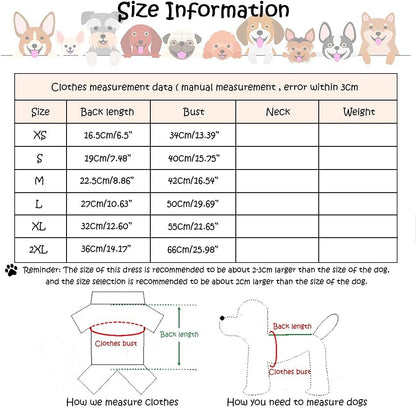 Puppy Clothes for Small Dogs Girl Boy Chiuahaha Outfits Dog Shirt Pet Cat Clothing Male Female Clothing Yorkie Set of 3 (XS)