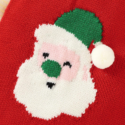 Christmas Dog & Cat Sweater - Acrylic, Red, Small Size - Perfect for Small Breeds, Festive, Crew Neck, Pull On