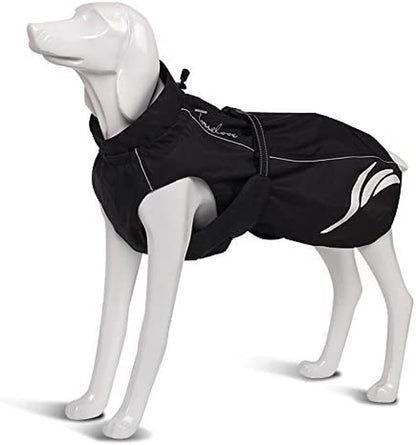 Mt. Tallac Winter Dog Coat - Technical Jacket Is Waterproof, Windproof, Reflective, Insulated with Thick Fleece Lining, and Easily Adjustable to Small or Deep Chested Dogs. (24" - 60Cm, Black)