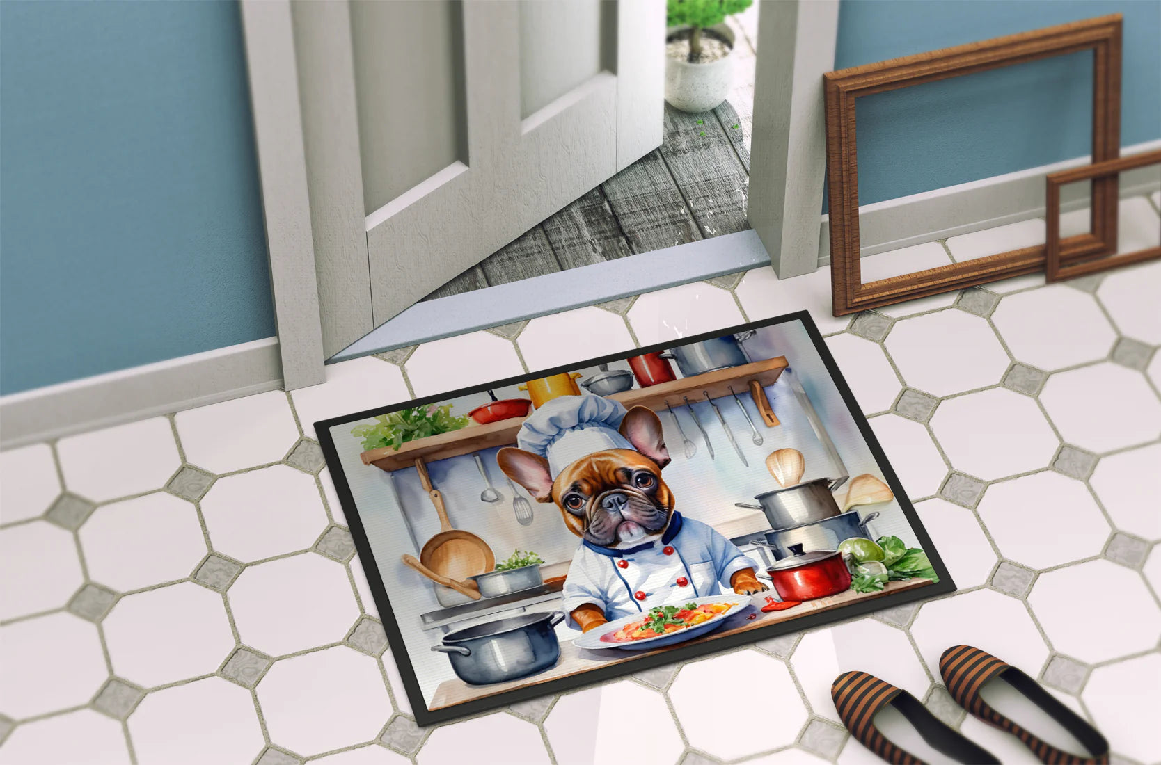 French Bulldog the Chef Doormat