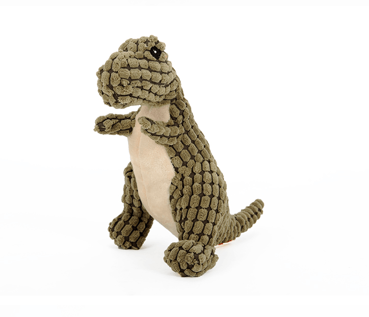 Giant Fleece Dinosaur Interactive Dog Toy With Squeakers - Perfect For Large Dogs!