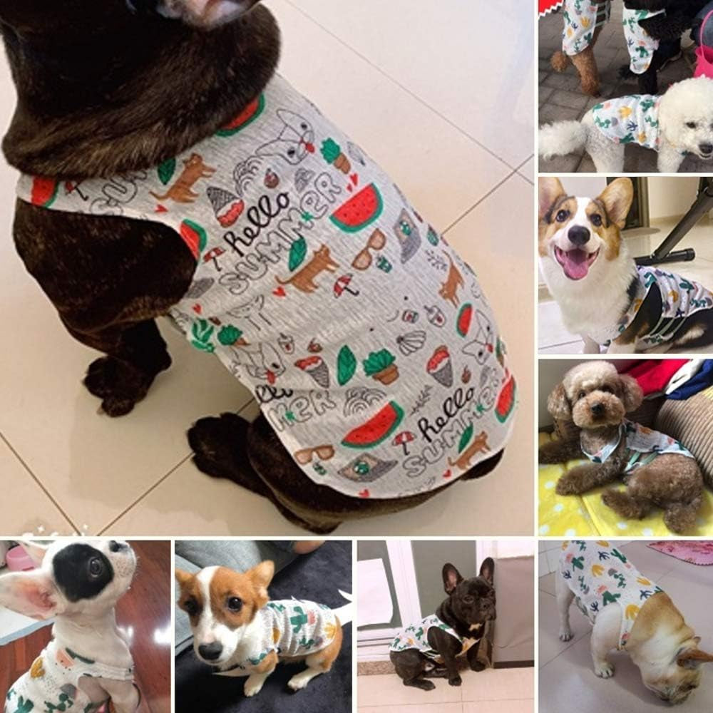 Puppy Clothes for Small Dogs Girl Boy Chiuahaha Outfits Dog Shirt Pet Cat Clothing Male Female Clothing Yorkie Set of 3 (XS)