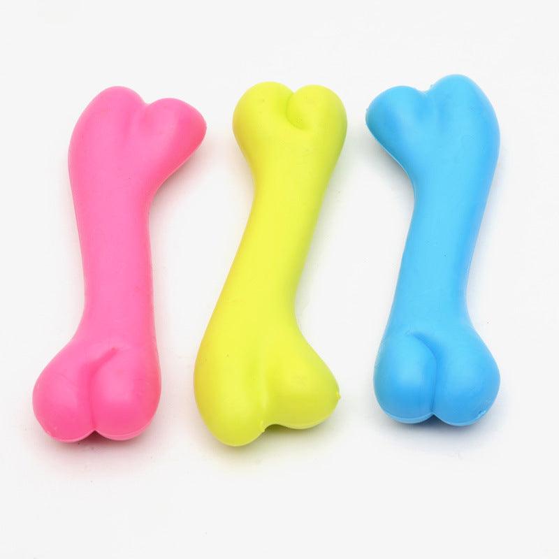 Durable Dog Bone Chew Toy: High-Quality Rubber Molar Toy For Pets