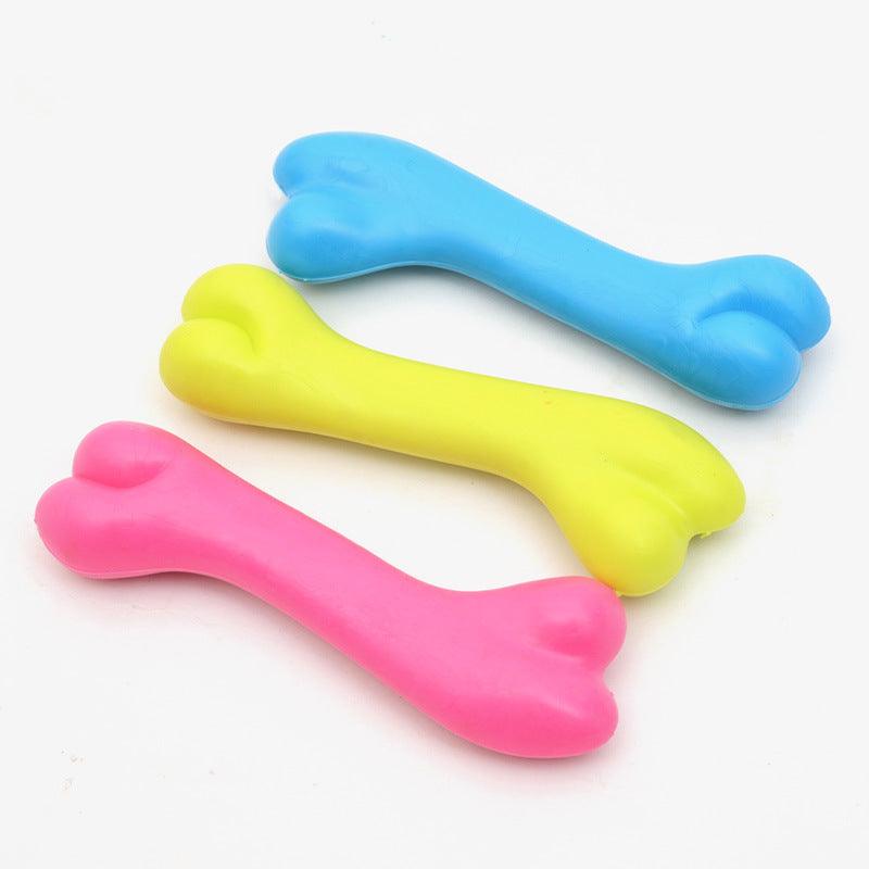 Durable Dog Bone Chew Toy: High-Quality Rubber Molar Toy For Pets