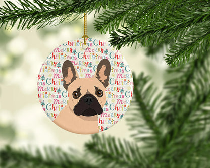 French Bulldog Fawn #1 Christmas Ceramic Ornament