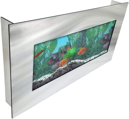 Aa-Skyline-Bsilver 2.0 Wall Mounted Aquarium Brushed Silver