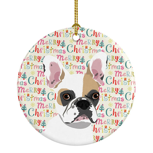 French Bulldog White #1 Christmas Ceramic Ornament