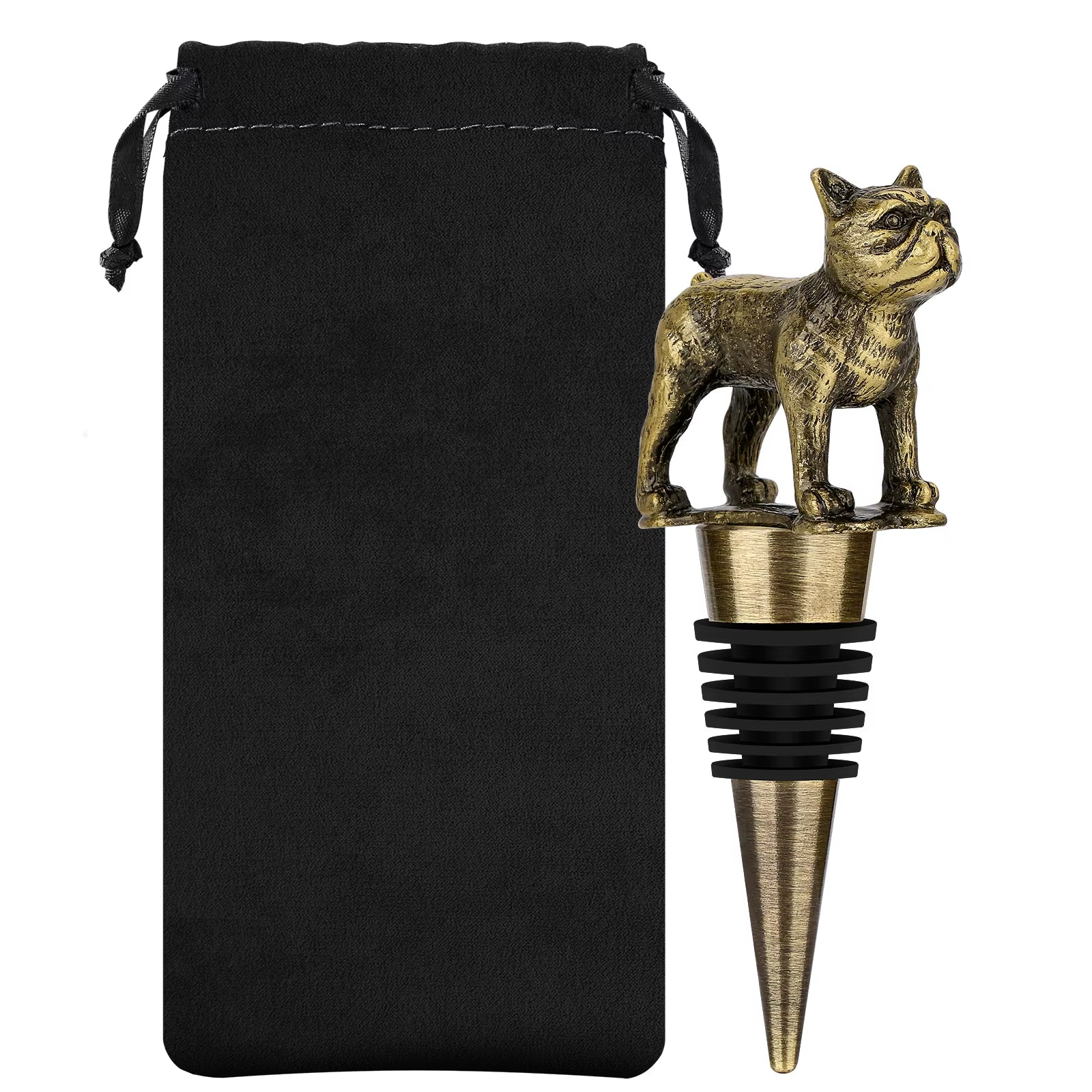 French Bulldog Wine Stopper Novel Pet Dog Wine Accessories Wine Gifts for Men Women French Bulldog Lovers Bottle Saver