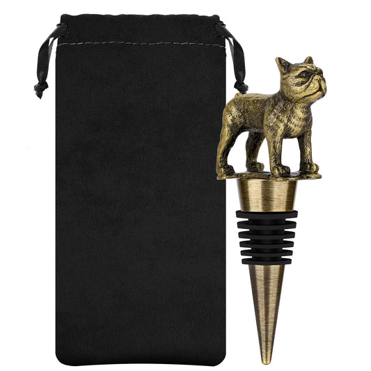 French Bulldog Wine Stopper Novel Pet Dog Wine Accessories Wine Gifts for Men Women French Bulldog Lovers Bottle Saver
