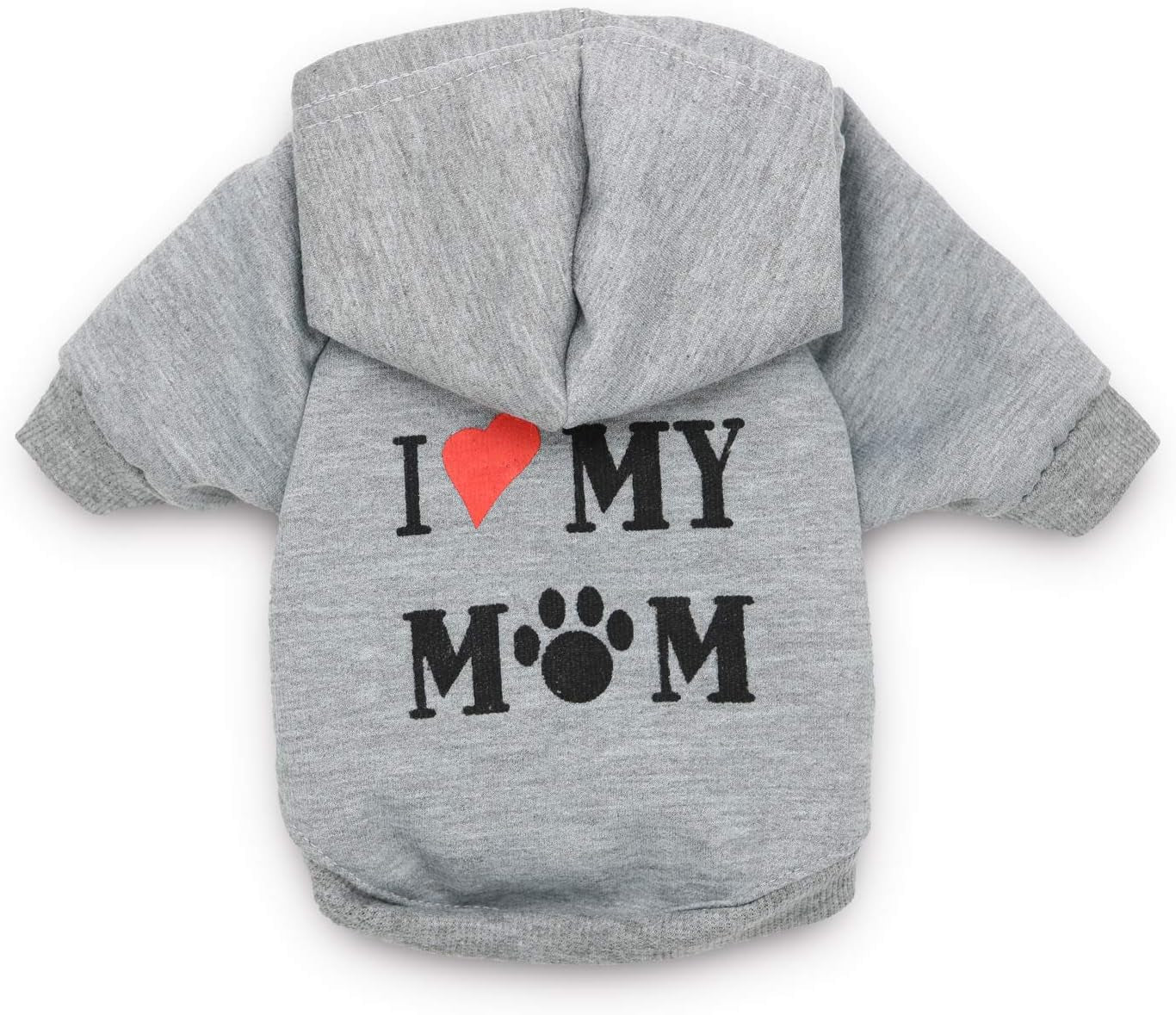 Dog Shirts I Love My Mom Dog Tshirt Small Dog Clothes Boy, XS, Grey
