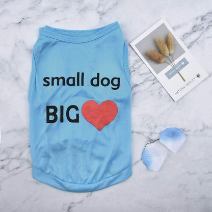 Wakeu Dog Clothes for Small Dogs Boy Yorkies Girl Chihuahua Summer Fall - Puppy Cat Big Love Shirt Vest Clothing - Pet Apparel Schnauzer Female Male Costume