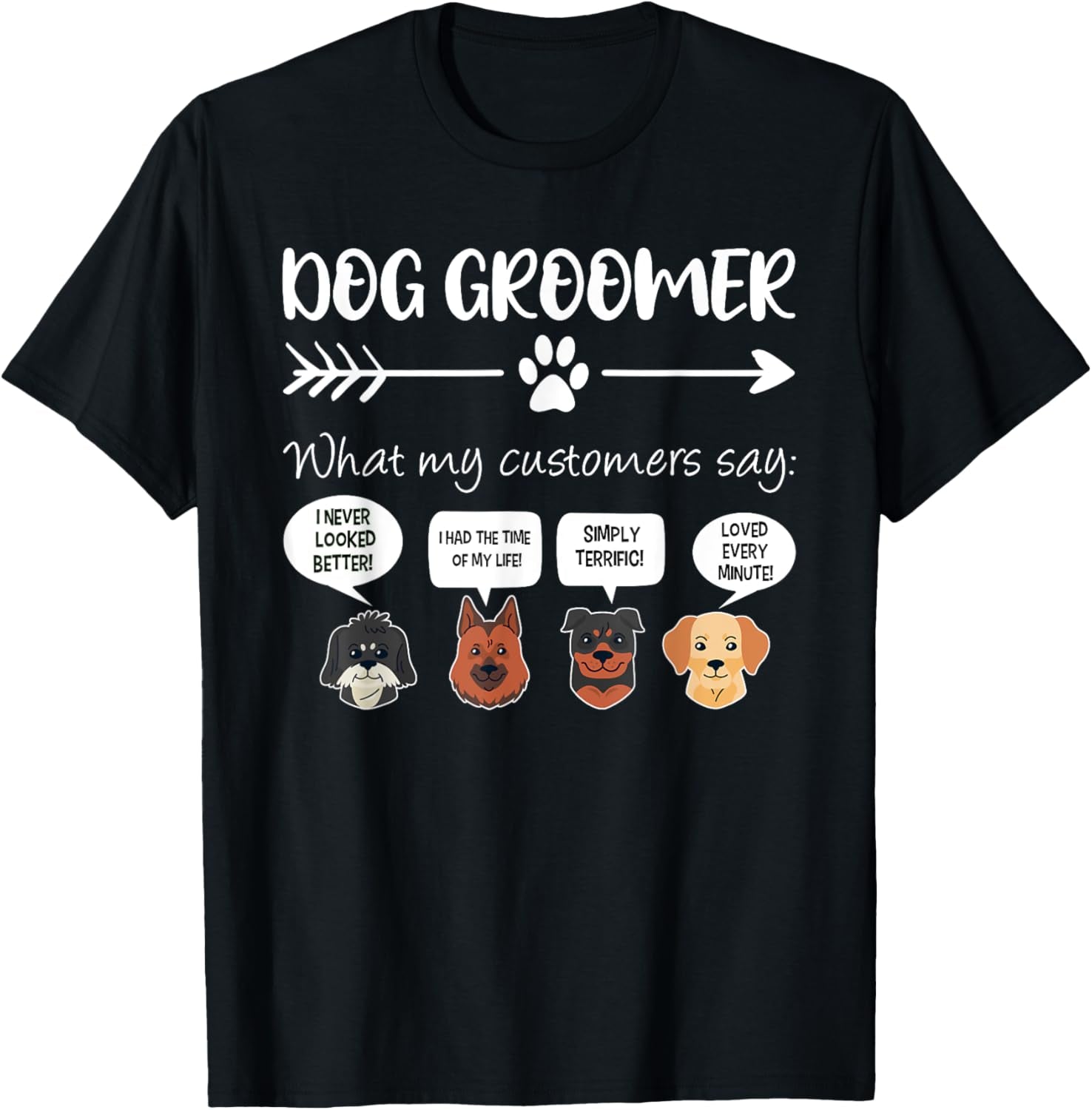 Dog Groomer Shirt Funny Dog Grooming Gift Dog Salon T-Shirt for Men Women Girls Kids