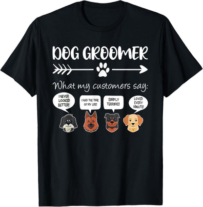 Dog Groomer Shirt Funny Dog Grooming Gift Dog Salon T-Shirt for Men Women Girls Kids