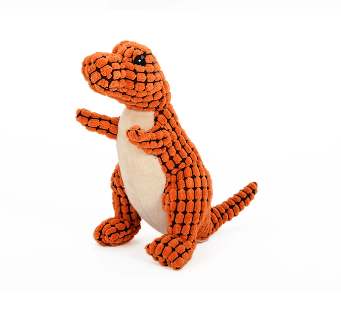 Giant Fleece Dinosaur Interactive Dog Toy With Squeakers - Perfect For Large Dogs!