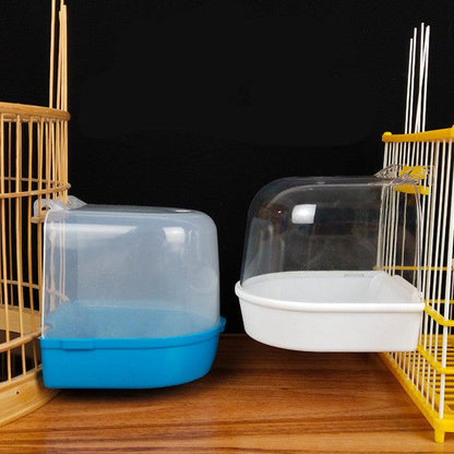 Indigo Tiger-Printed Bird Embroidery Appliance