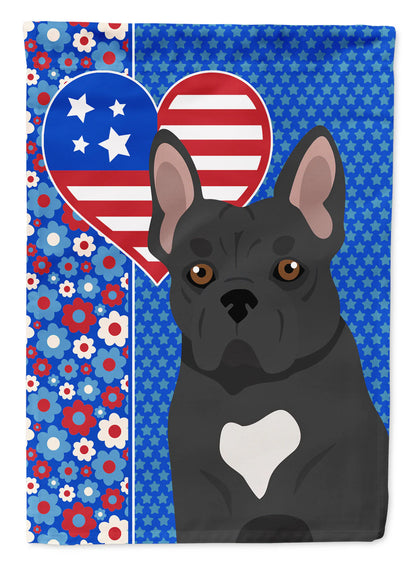 Black French Bulldog USA American Garden Flag