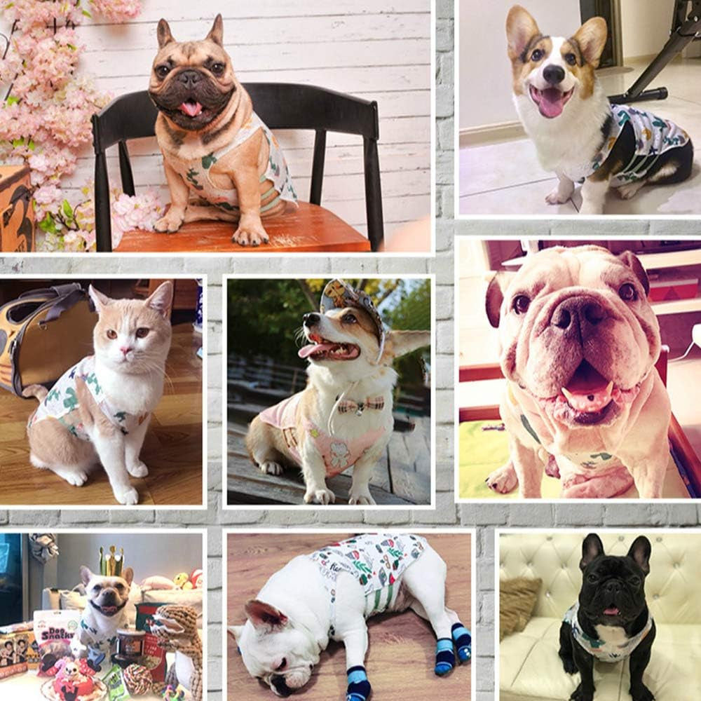 Puppy Clothes for Small Dogs Girl Boy Chiuahaha Outfits Dog Shirt Pet Cat Clothing Male Female Clothing Yorkie Set of 3 (XS)