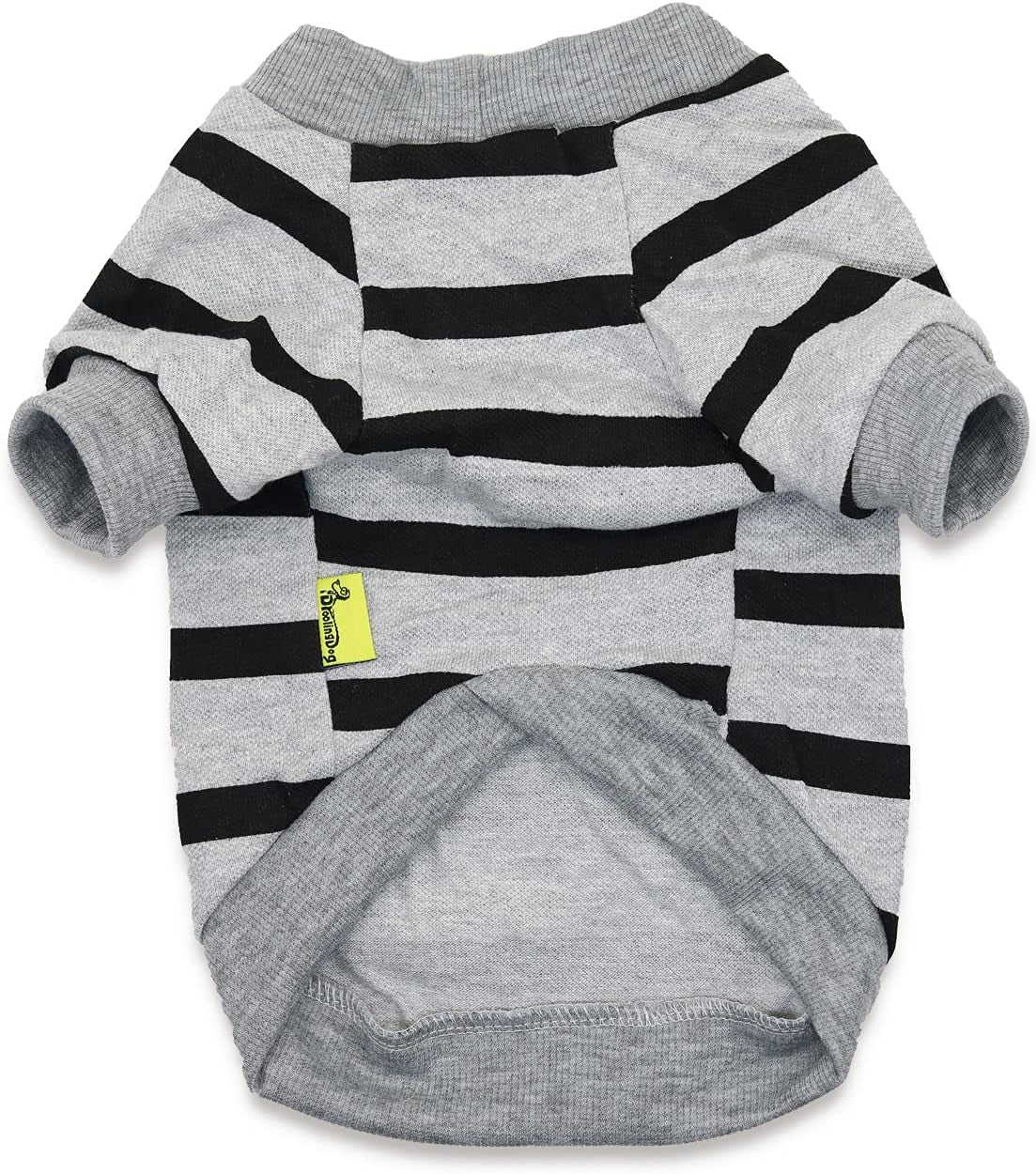 Pet Shirts French Bulldog Boston Terrier Clothes Small Dog Tshirt Puppy Summer Striped Tee Shirt, XS, Grey