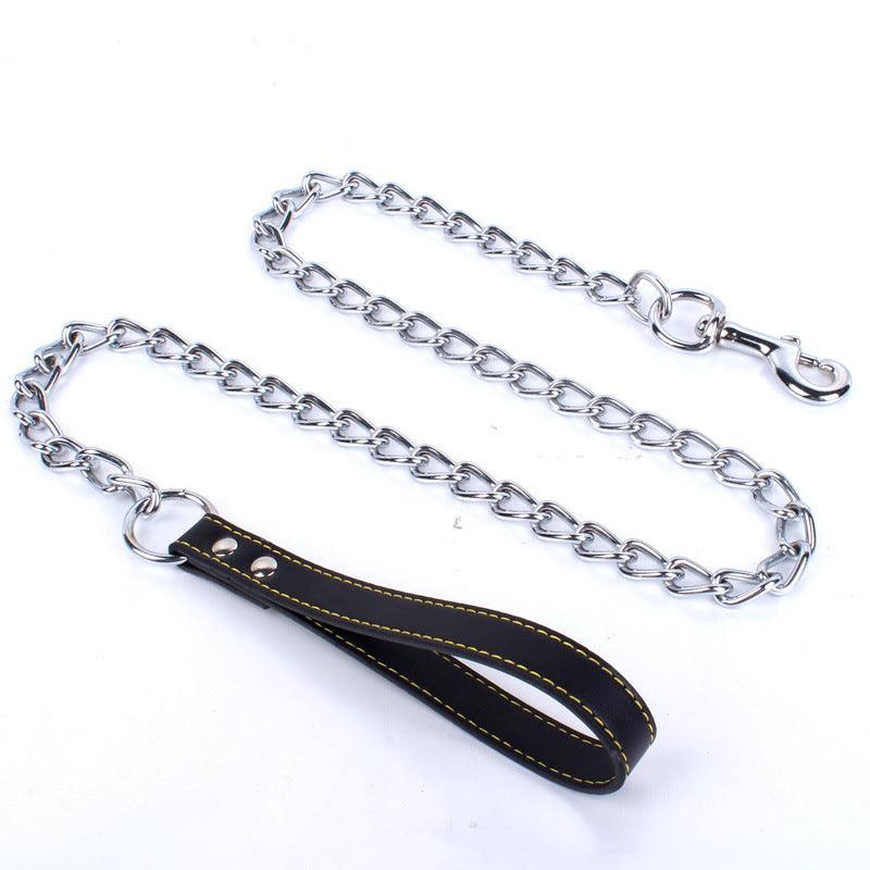 Durable Dog Leash With Anti-Bite Chain - Secure And Stylish Walks For Your Pup!