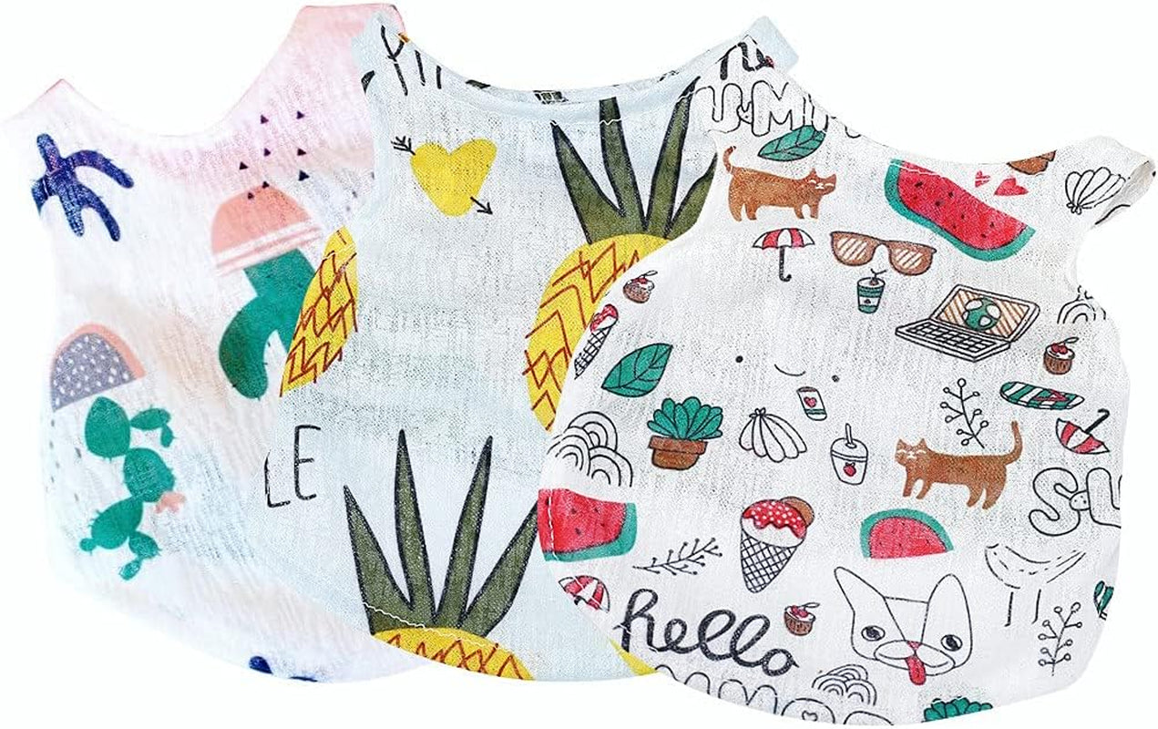 Puppy Clothes for Small Dogs Girl Boy Chiuahaha Outfits Dog Shirt Pet Cat Clothing Male Female Clothing Yorkie Set of 3 (XS)