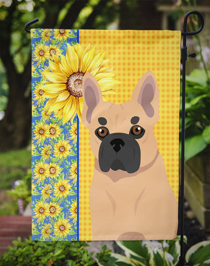 Summer Sunflowers Fawn French Bulldog Garden Flag
