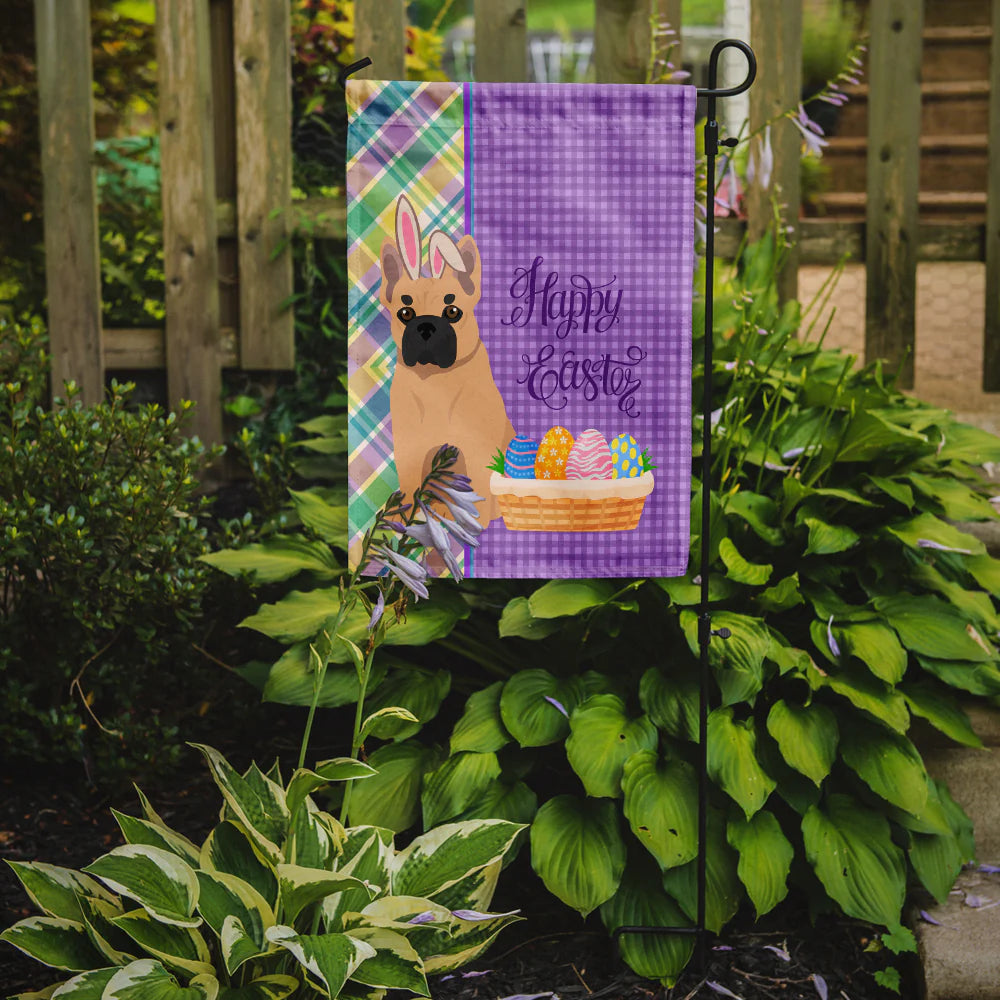 Fawn French Bulldog Easter Garden Flag