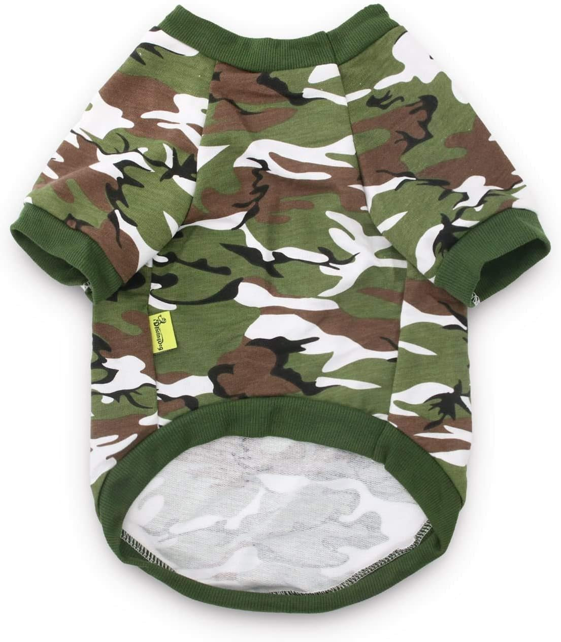 Camo Dog Clothes for Large Dogs Boy, XL, Green