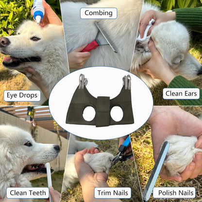 Dog Grooming Hammock Supplies Kit for Small Dogs - Size S, Hanging Harness for Nail Trimming Pet Grooming Table Shower & Bath Accessories
