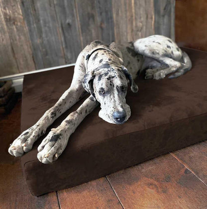 Barker Beds Giant Orthopedic Dog Bed for Large Dogs - 7" Thick Washable XL Mattress with Microsuede Cover - Durable Big Dog Bed - Water-Resistant, Machine Washable - Made in USA (Chocolate)