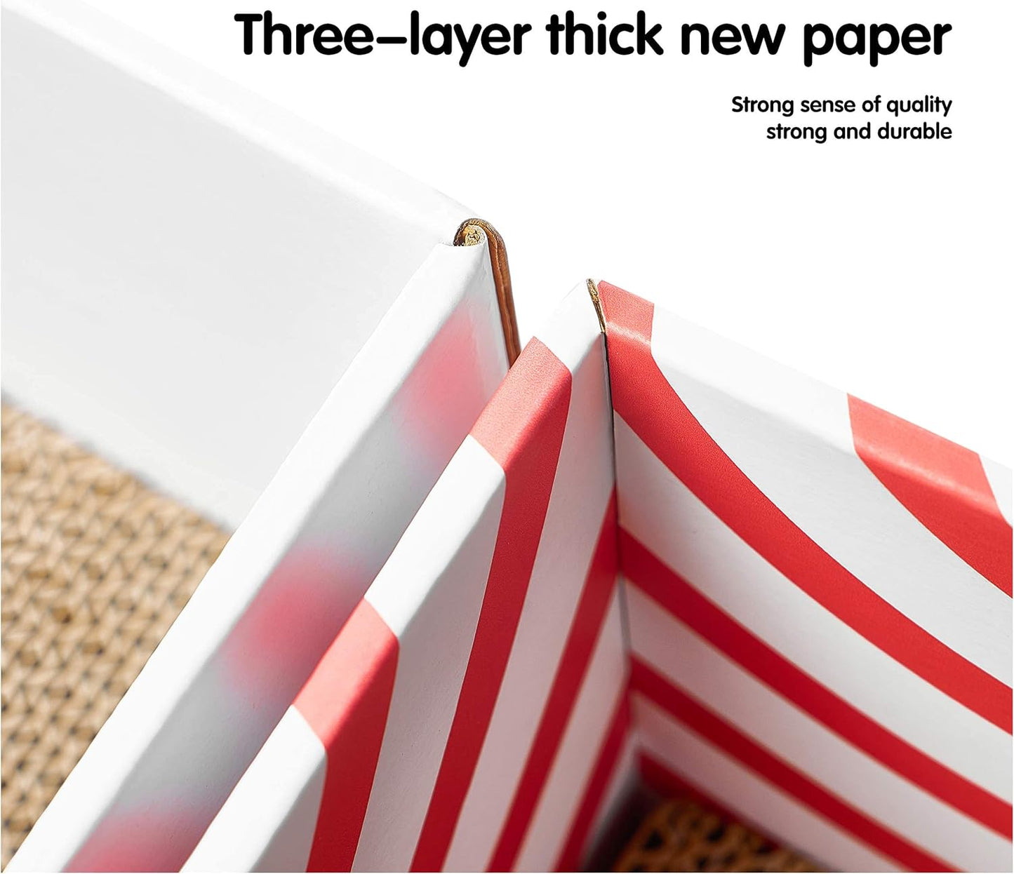 Cat Scratcher Box with Heavy-Duty Double-Sided Cardboard Pad, Cardboard Lounger, Interactive Hole Design, Cat Bed for Indoor Cats, White, Large