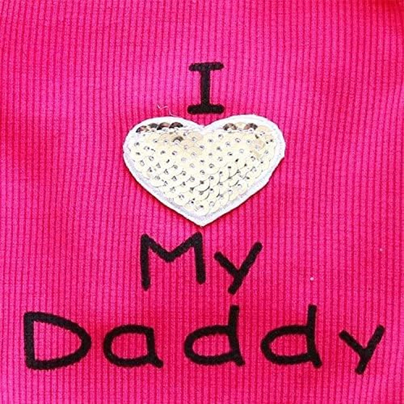 Cat Clothes Dog Shirts I Love My Mom Dad Daddy Clothes Pattern Costume Cute Heart Vest Small Dogs Puppy T-Shirt, XXS