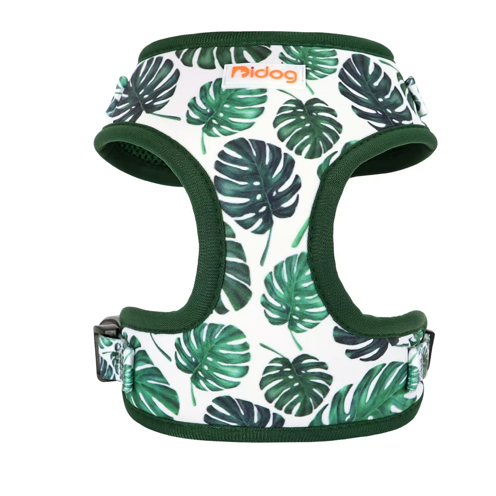 Mesh Nylon Dog Harness Vest Soft Padded Dogs Cat Vests Harnesses Cactus Print for Small Medium Dog Cats French Bulldog Chihuahua