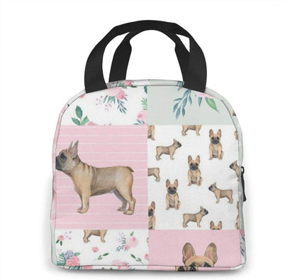 Frenchie Watercolor French Bulldog Dog Frenchie Dog Wholecloth Lunch Bag Tote Bag Lunch Bag for Women Lunch Box Insulated Lunch Container