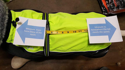 Mt. Tallac Winter Dog Coat - Technical Jacket Is Waterproof, Windproof, Reflective, Insulated with Thick Fleece Lining, and Easily Adjustable to Small or Deep Chested Dogs. (24" - 60Cm, Black)