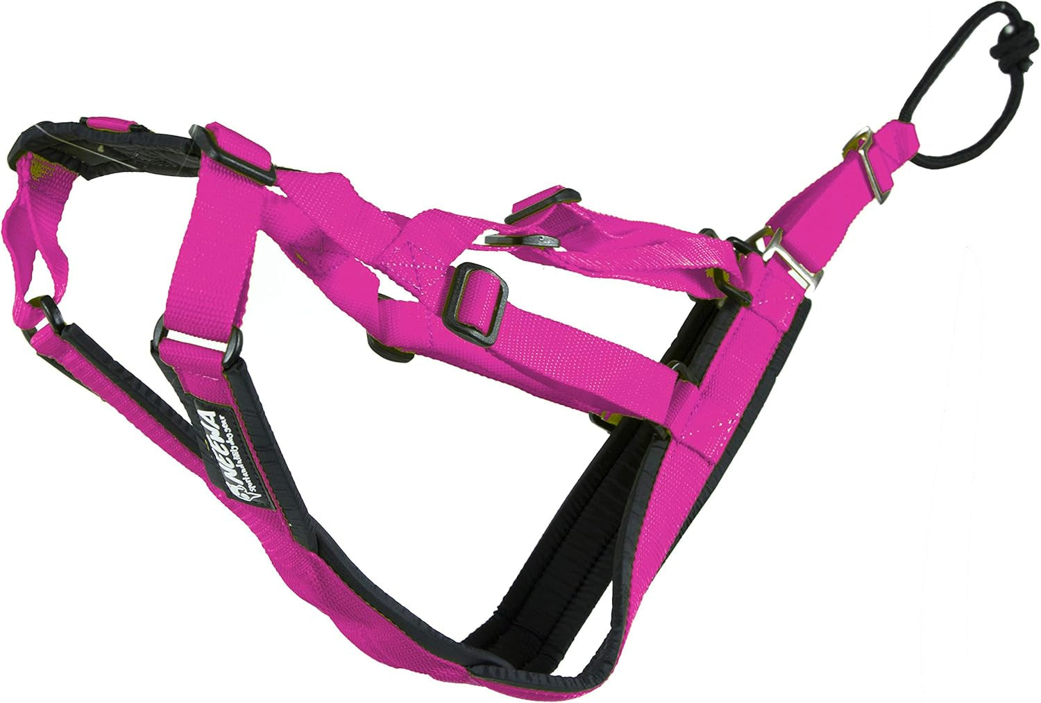 Adjustable Sled Pro Harness (Large, Pink), Dog Harness for Large Breeds, Giant Dogs, Sled Pulling
