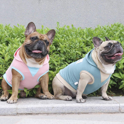100% Breathable Cotton Dog Hoodies Clothes for English Bulldog Sweatshirts Sweaters French Frenchie Pug Medium Dogs - Pink, Xx-Large
