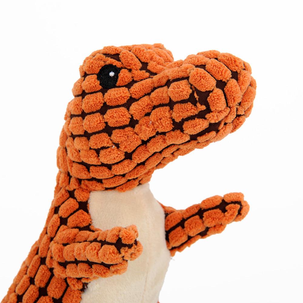 Giant Fleece Dinosaur Interactive Dog Toy With Squeakers - Perfect For Large Dogs!