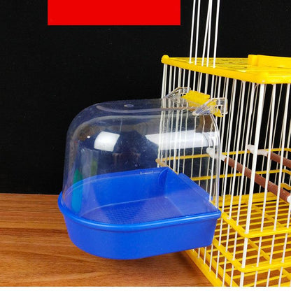 Indigo Tiger-Printed Bird Embroidery Appliance