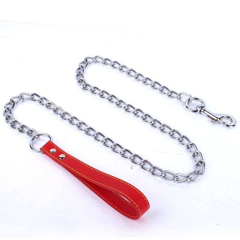 Durable Dog Leash With Anti-Bite Chain - Secure And Stylish Walks For Your Pup!