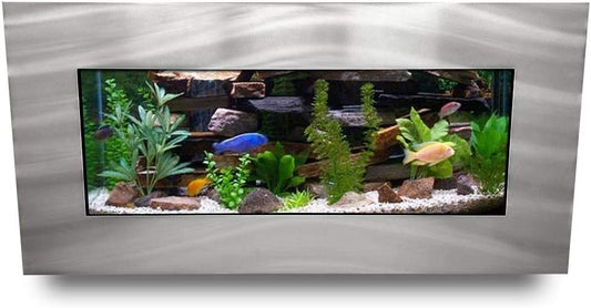 Aa-Skyline-Bsilver 2.0 Wall Mounted Aquarium Brushed Silver