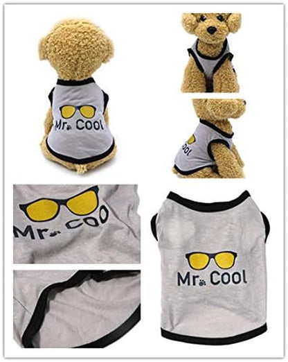 Wakeu Set of 4 Puppy Clothes for Small Dogs Boy Summer Shirt for Chihuahua Yorkies Male (B, X-Small)