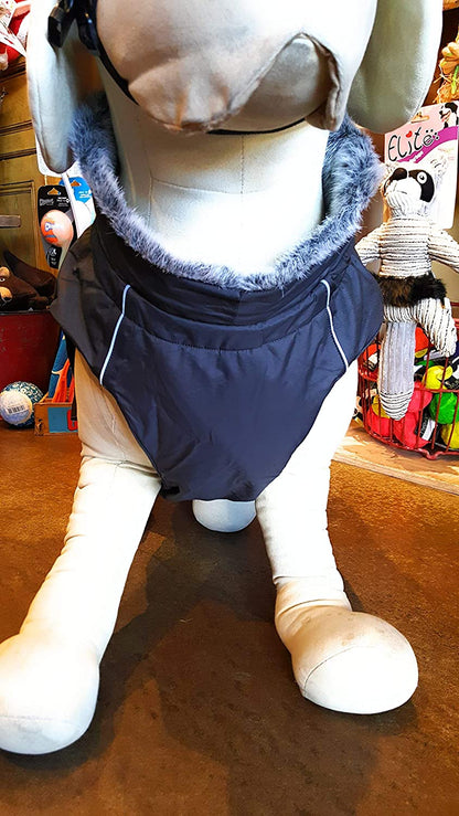 Mt. Tallac Winter Dog Coat - Technical Jacket Is Waterproof, Windproof, Reflective, Insulated with Thick Fleece Lining, and Easily Adjustable to Small or Deep Chested Dogs. (24" - 60Cm, Black)