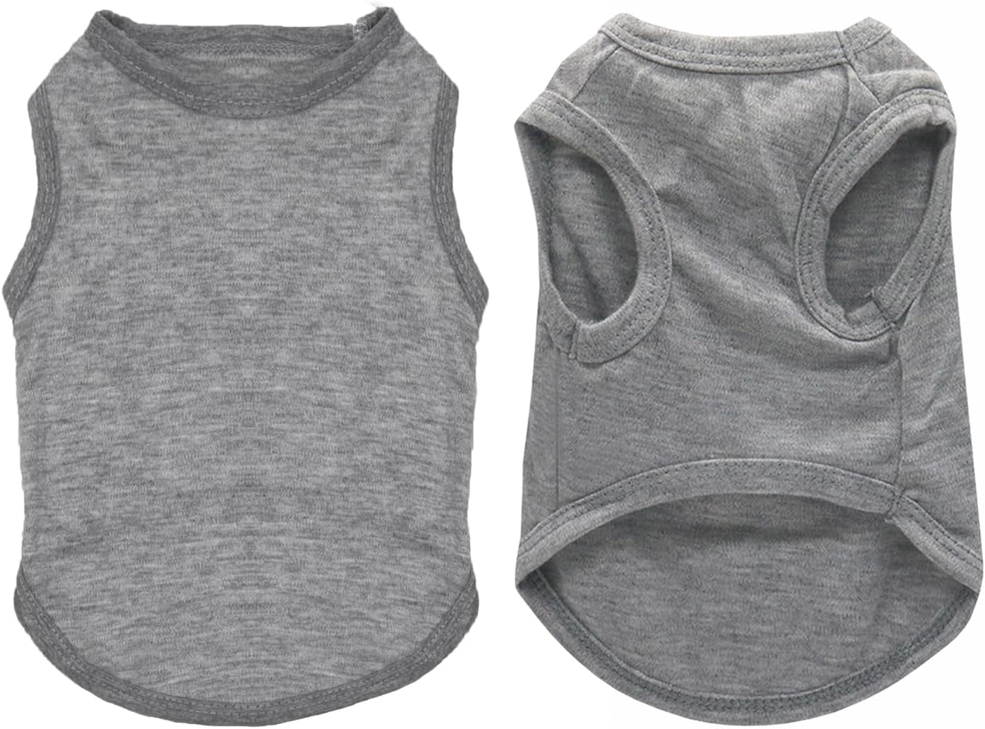 2 Packs Dog Shirts Blank Clothes Plain Dog Shirt for Small Dog Cotton Pet Clothes Apparel Fit for Small Extra Small Medium Dog Cat (X-Small)