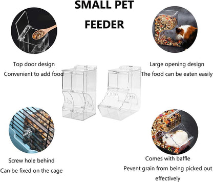 Hamster Feeder,Automatic Food Dispenser Plastic Bowl ,Suitable for Feeding Hamsters, Guinea Pigs, Pigeons, Parrots, Hedgehog,And Other Small Animals (400ML)
