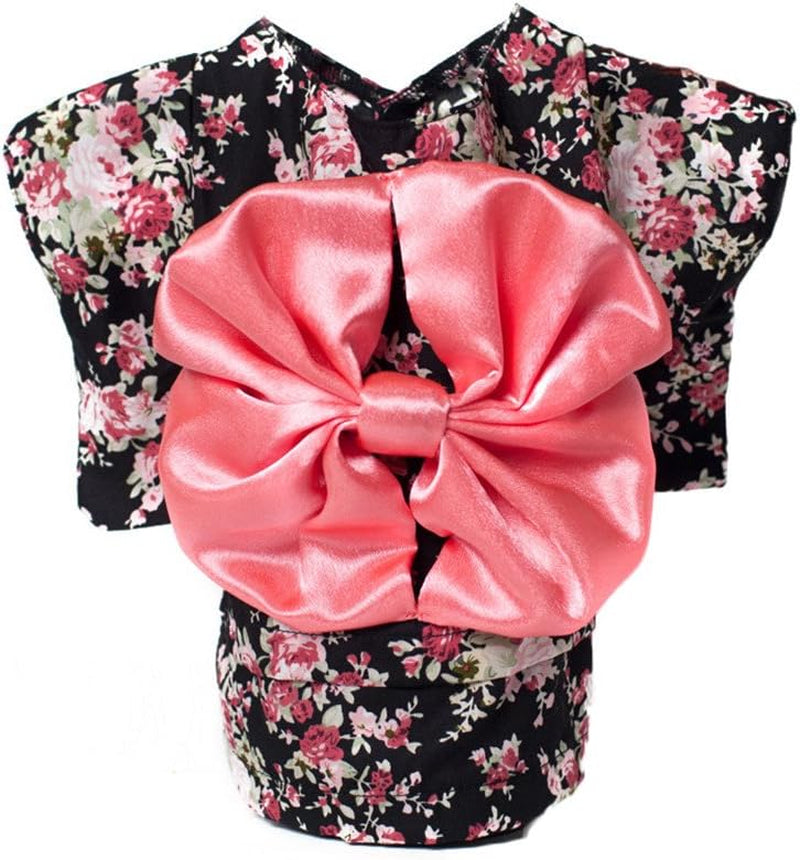 Dog Costume Halloween Cat Clothing Cosplay Japan Kimono Pet Clothes for Doggy Kitty Rabbits Pig Fun, Black, X-Large