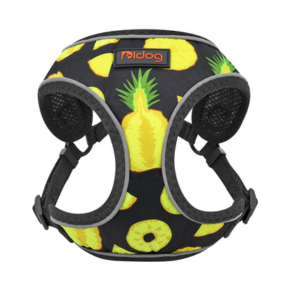 Nylon Reflective Dog Cat Harness Vest Printed French Bulldog Harness Puppy Small Medium Dogs Cats Harness for Chihuahua Walking